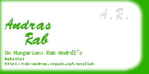 andras rab business card